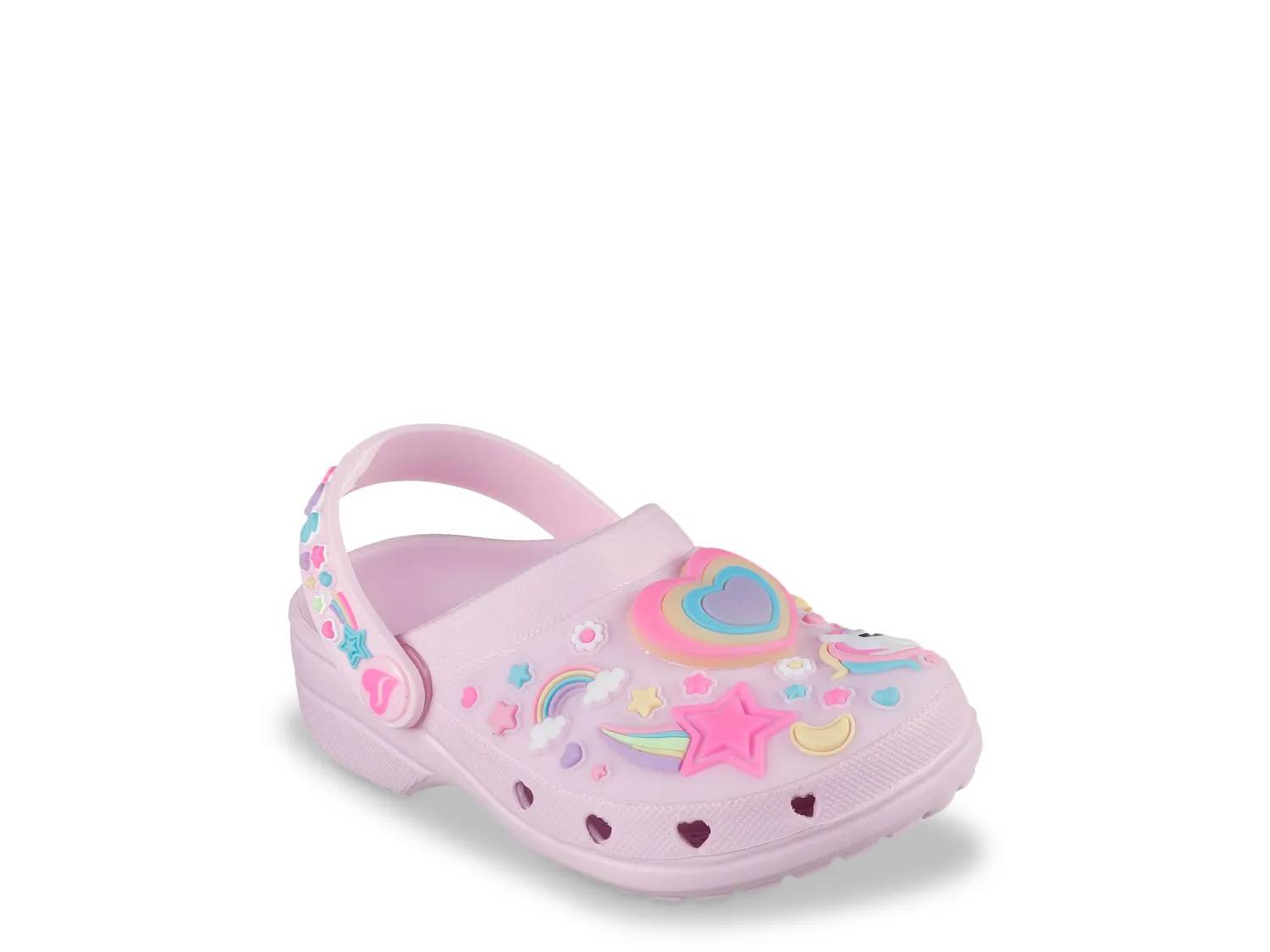 Foamies Heart Charmer Girly Land Light-Up Clog - Kids'