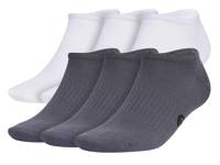 Superlite Classic Men's No Show Socks - 6 Pack Grey/White view