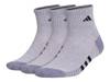 Cushioned 3.0 Men's Quarter Ankle Socks - 3 Pack Grey view
