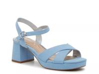 Liliena Platform Sandal Light Blue Fabric view