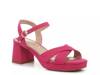 Liliena Platform Sandal Fuchsia Fabric view