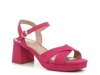 Liliena Platform Sandal Fuchsia Fabric view