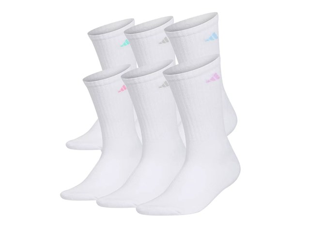 Athletic Cushioned Women's Crew Socks - 6 Pack
