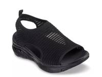 Cali Arch Fit Sheer Catch Sandal Black view