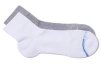 Everyday Compression Ankle Socks - 2 Pack White/Grey view