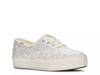 Glitter Platform Sneaker - Women's Cream Glitter view