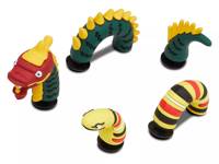 3D Monsters Jibbitz Set - 5 Pack Multicolor view