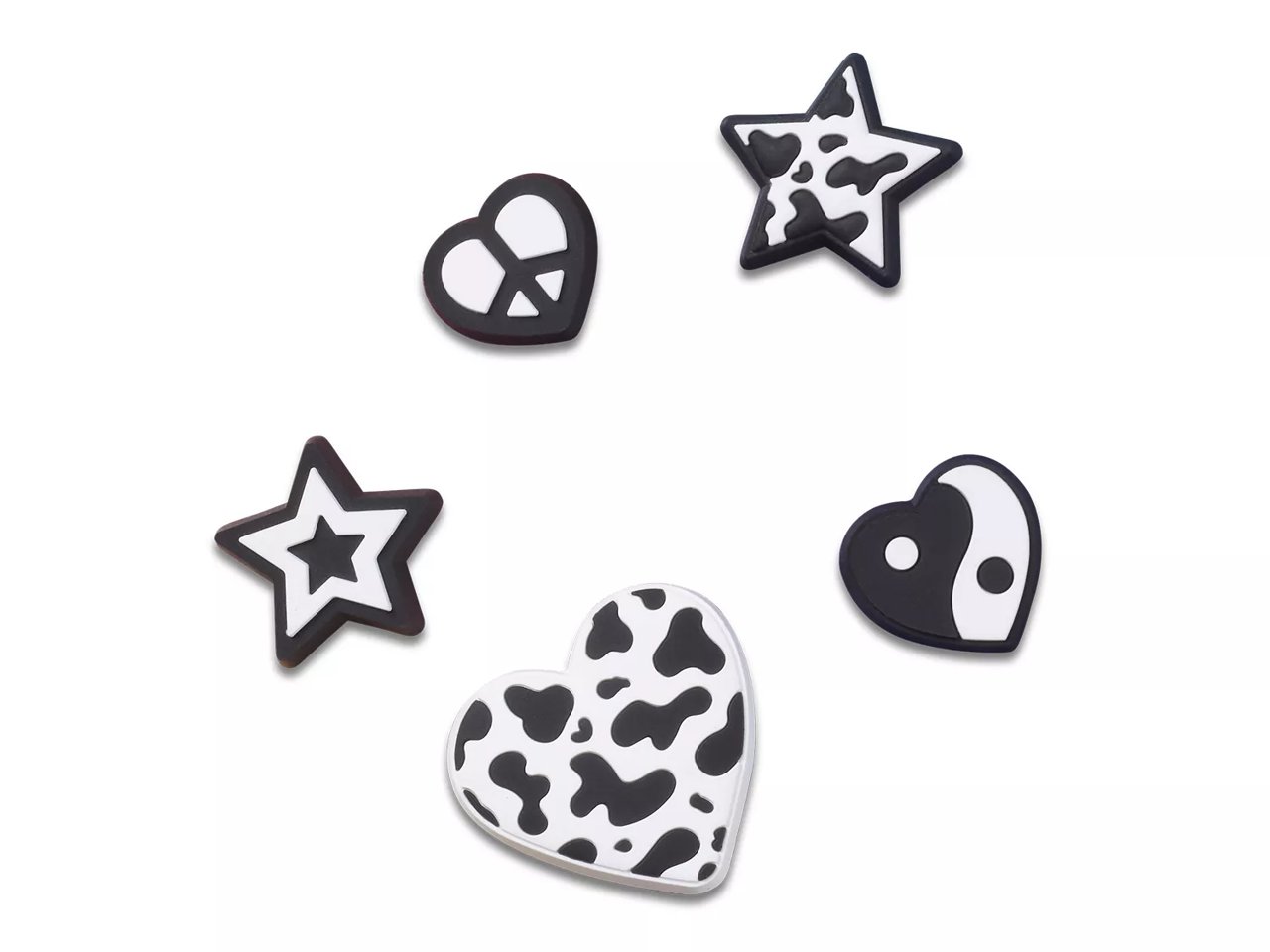 Mono Black & White Jibbitz Set - 5 Pack