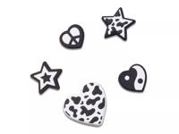 Mono Black & White Jibbitz Set - 5 Pack Multicolor view