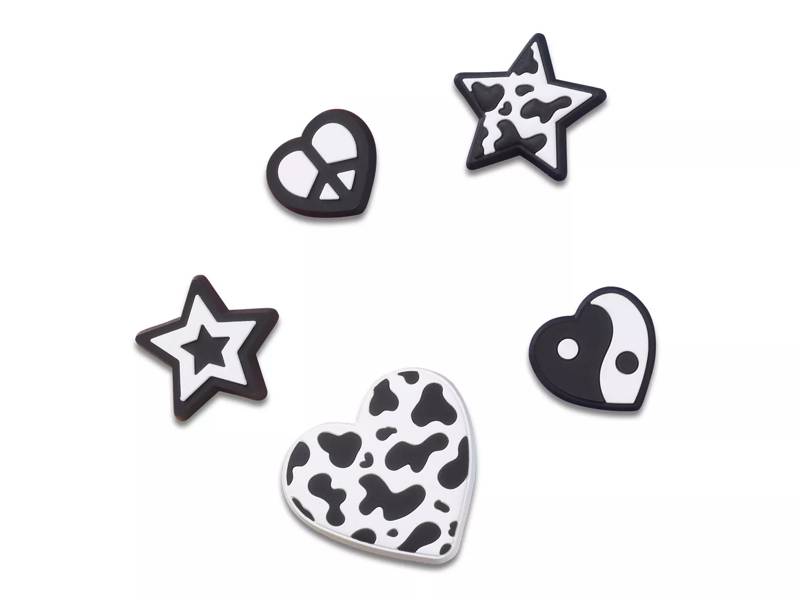 Mono Black & White Jibbitz Set - 5 Pack
