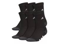 Athletic Cushioned Kids' Crew Socks - 6 Pack Black/White view