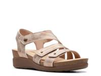 Calenne Clara Wedge Sandal Rose Gold Metallic view