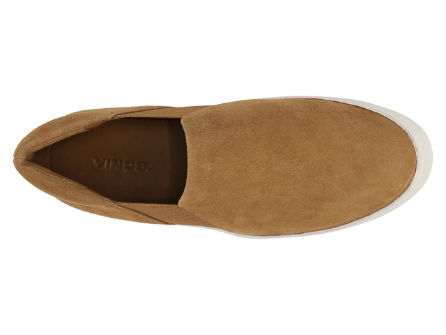 Vince Camuto | Tan Suede Slip-on Sneakers Lakewood Suede Sneaker in Shoes | Vince main image 3