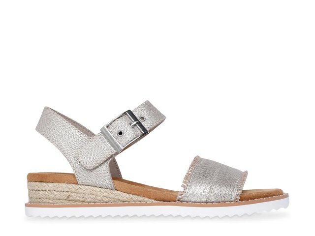 BOBS from Skechers Desert Kiss Gold Crush Wedge Sandal