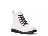 Lace-Up Lug Sole Boot - Kids' White view