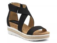 Capers Wedge Sandal Black view