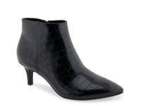 Edith Bootie Black Croc Embossed view
