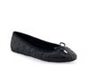 Pia Ballet Flat Black Quilted Leather view