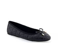 Pia Ballet Flat Black Quilted Leather view