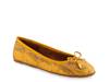 Pia Ballet Flat Yellow Snake Print view