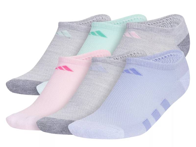 Athletic Cushioned Kids' No Show Socks - 6 Pack