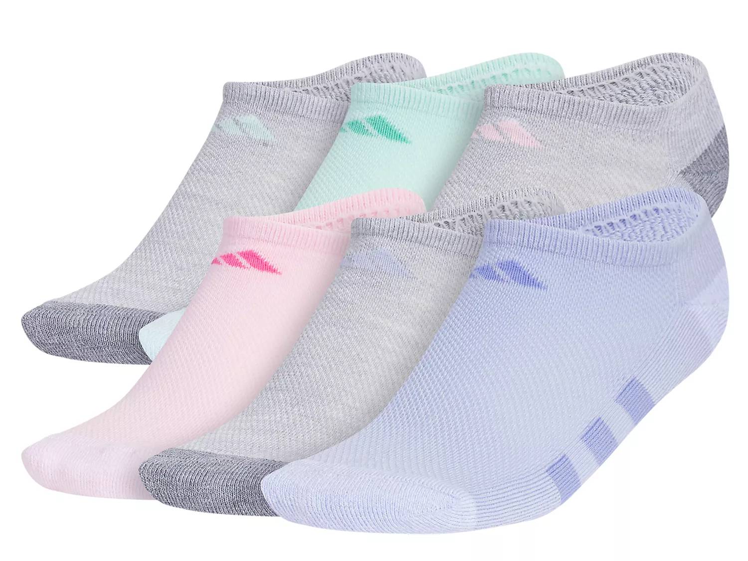 Athletic Cushioned Kids' No Show Socks - 6 Pack