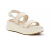 Drake Platform Sandal Off White/Ivory Crochet Fabric view