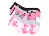 Barbie Kids' Crew Socks - 6 Pack Pink/Black/White view