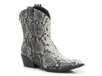 Kendall Cowboy Bootie White/Black/Multicolor Snake Print view