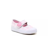 Harper Mary Jane Flat- Kids' Light Pink Plaid Print view