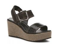 Imani Wedge Sandal Black Croc Print view
