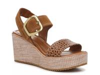 Imani Wedge Sandal Saddle Brown Croc Print view