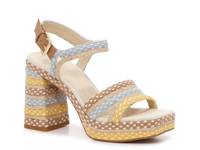 Alex Platform Sandal Beige/Yellow/Light Blue view