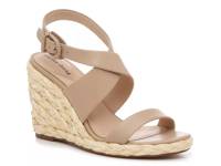 Russell Wedge Sandal Linen Beige Leather view
