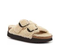 Papillio by Birkenstock Arizona Big Buckle Shearling Platform Sandal - Women's Off White view