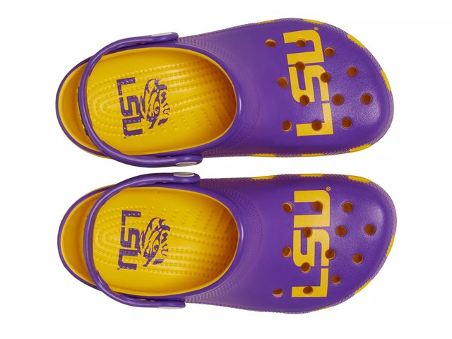 Crocs LSU Tigers Classic Clog Purple Yellow Mens 7 Womens 9 NCAA‎ 205878-75Y NWT Crocs Classic Clogs x LSU Tigers Size 9 Purple Yellow | eBay main image 2