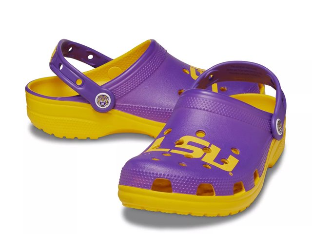 Crocs College LSU Classic Clog - Free Shipping | DSW display picture 2