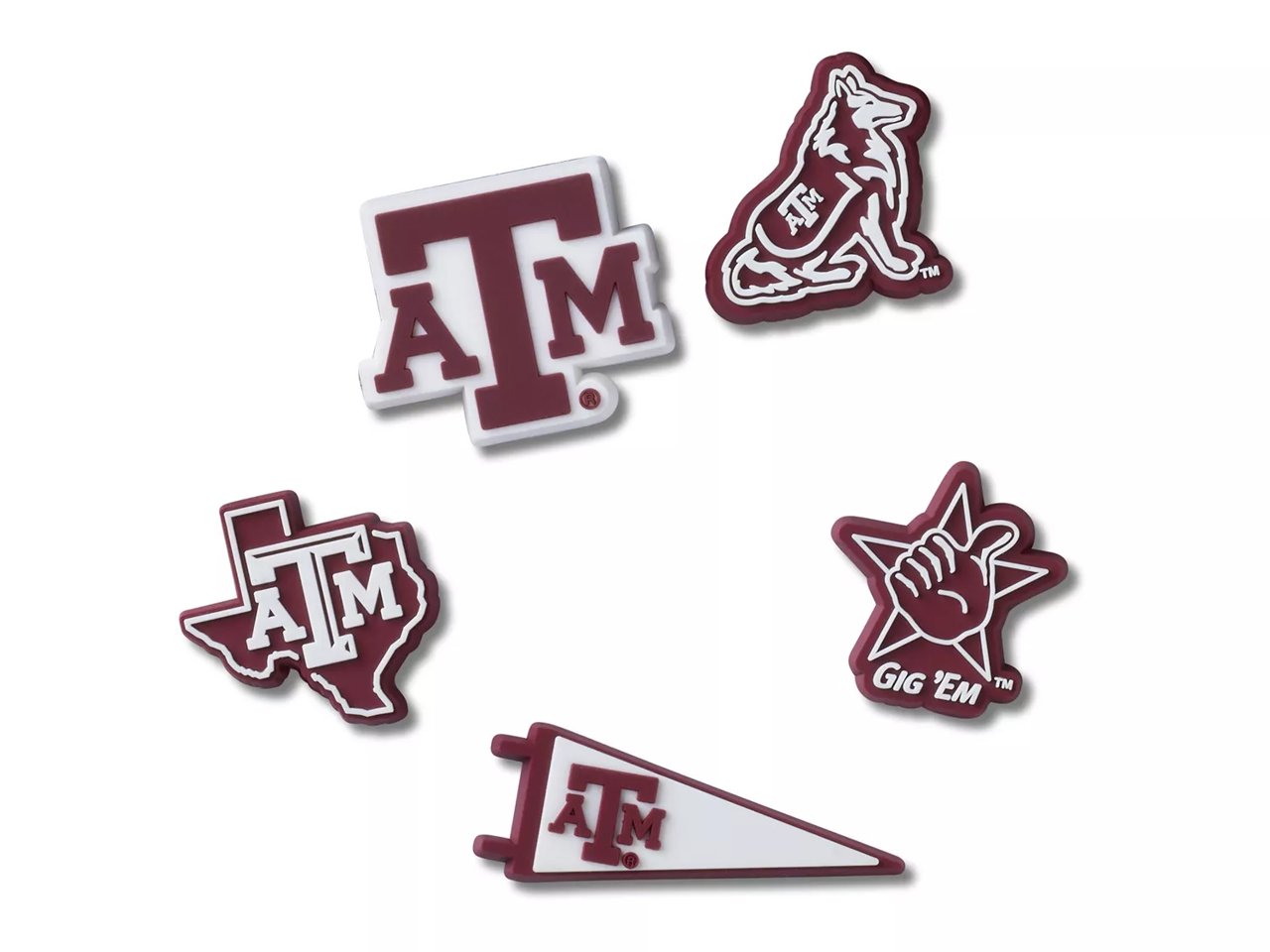 Texas A&M University Jibbitz Set - 5 Pack