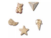 Gold Icons Jibbitz Set - 5 Pack Multicolor view
