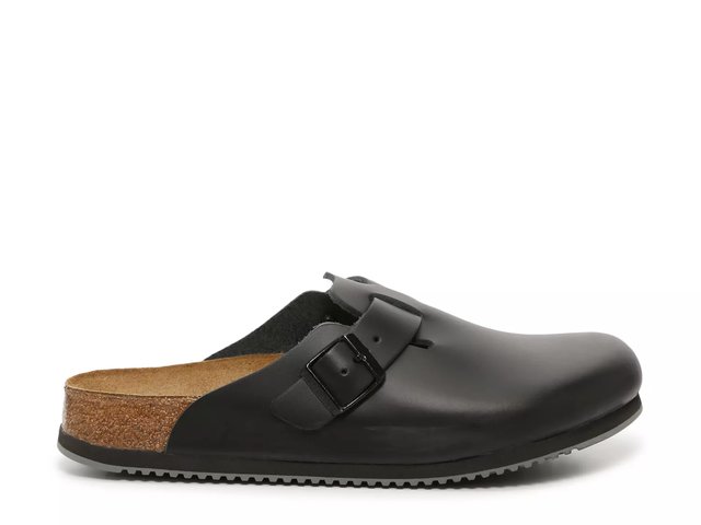 Men\'s Birkenstock Boston Super Grip Black Smooth Leather Clogs EU 41 Boston Super Grip Leather in Color Black | BIRKENSTOCK US main image 2