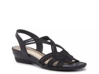 Ravi Wedge Sandal Black view