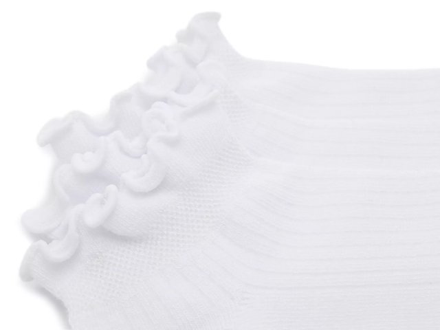Ribbed Lettuce Trim Women's Ankle Socks - 3 Pack