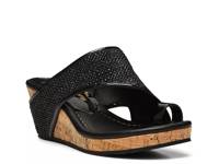 Gyer Wedge Sandal Black view