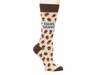 Cool Beans Men's Crew Socks Off White/Brown view