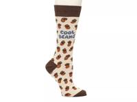 Cool Beans Men's Crew Socks Off White/Brown view