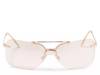 Gravity Shield Rectangular Sunglasses Rose Gold view