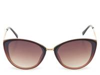 Brandy Round Cat-Eye Sunglasses Light Brown view