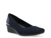 Winner Wedge Pump Navy Fabric view