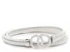 Double Ring Cobra Women's Belt Silver Metallic view