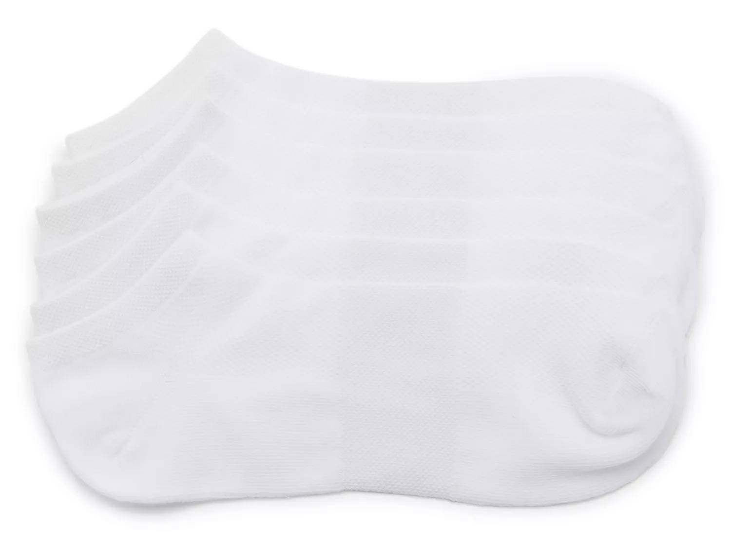 White No Show Socks - 6 Pack